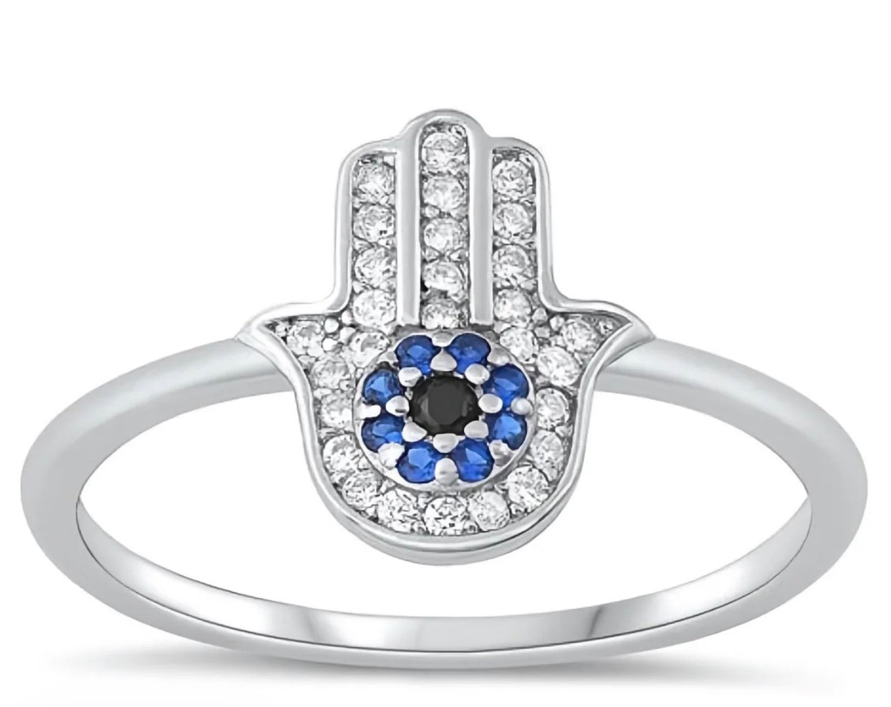 925 Sterling Silver Hamsa Ring