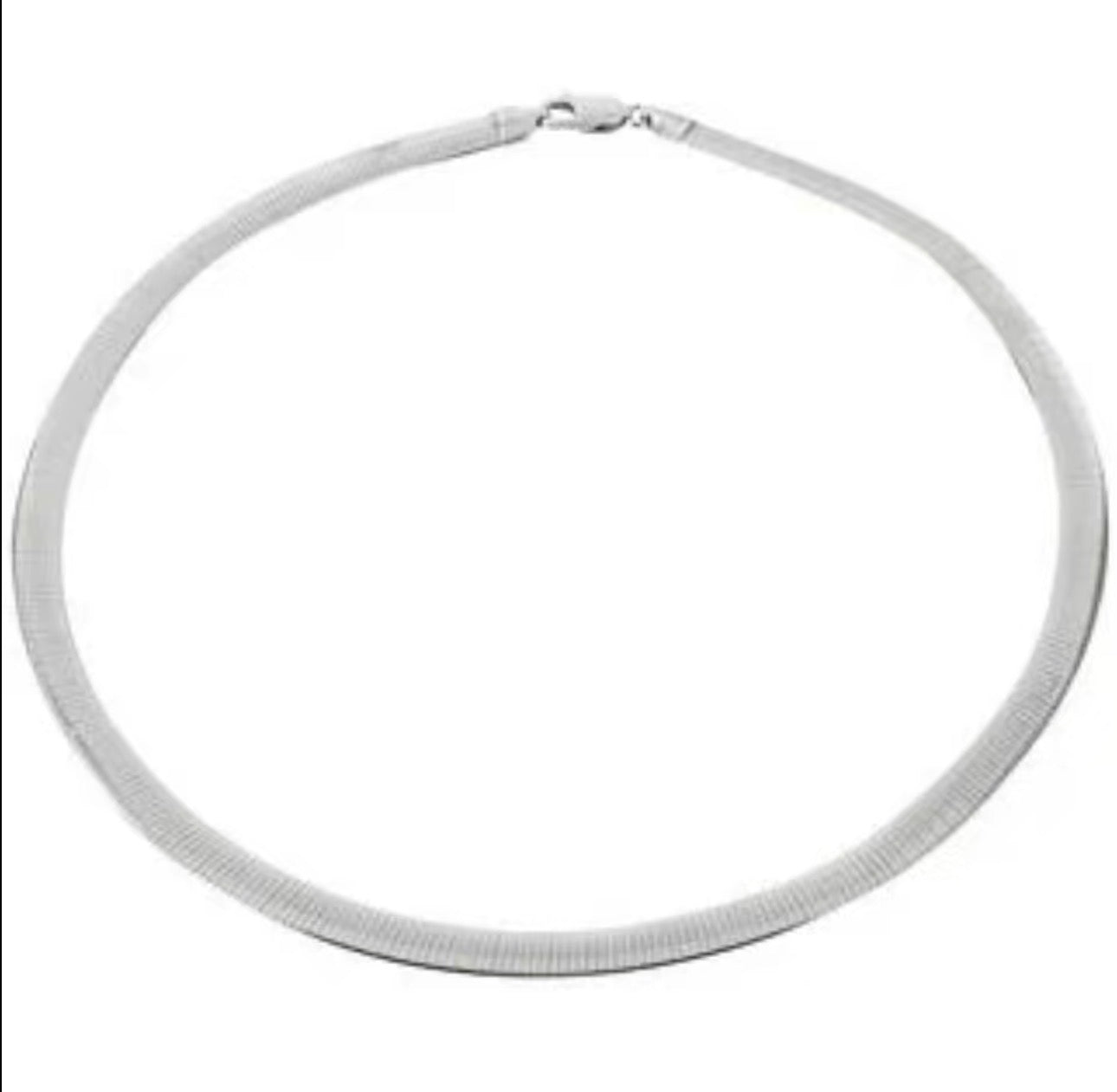 Italian Reversible Omega Chain 925 Sterling Silver