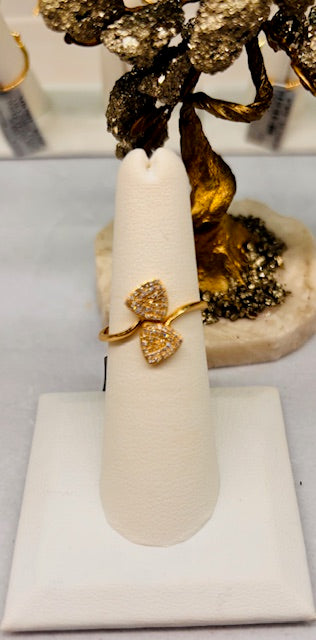 14K BYPASS DIAMOND RING