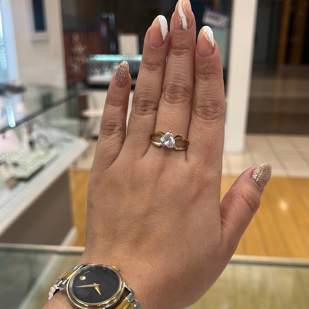14K Heart Ring