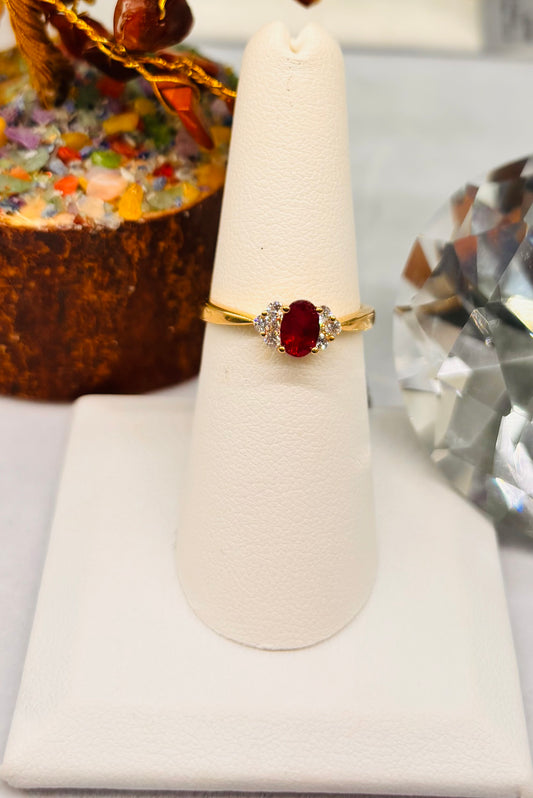 Ruby Diamond Ring 14K