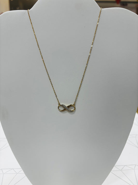 INFINITY PEND+CHAIN 14K
