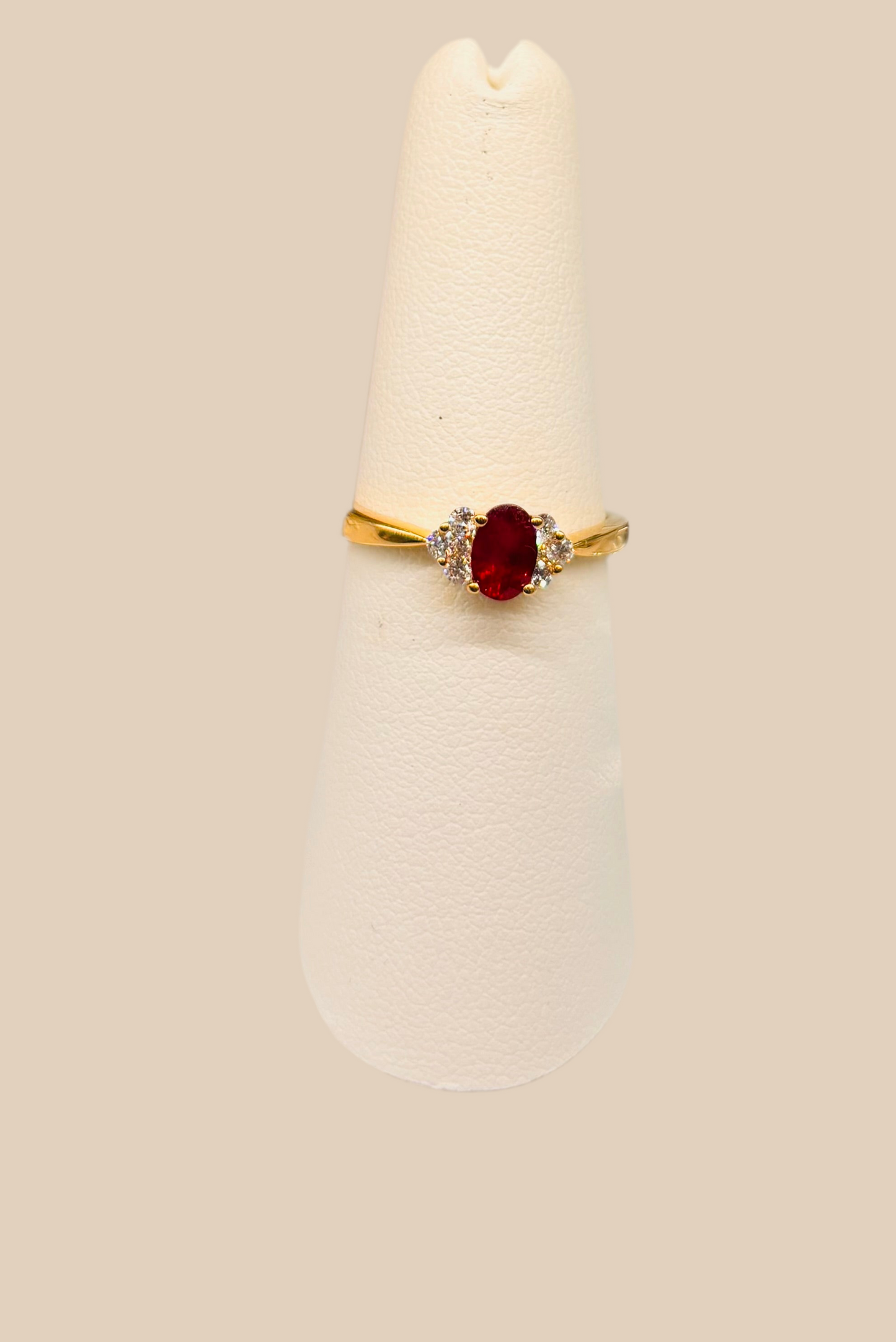Ruby Diamond Ring 14K