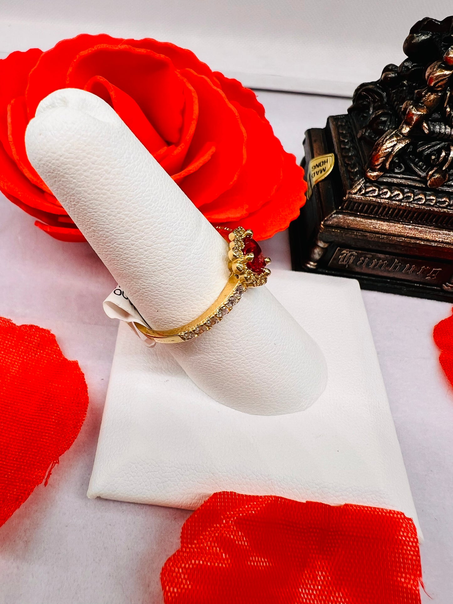 14K YG HEART Ring