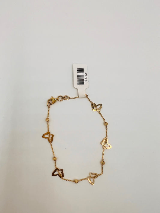 Dainty 14K Butterfly Bracelet