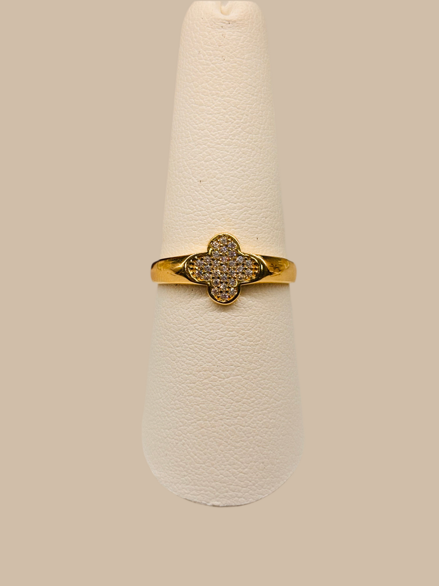 14K Clover Multi Stone Ring