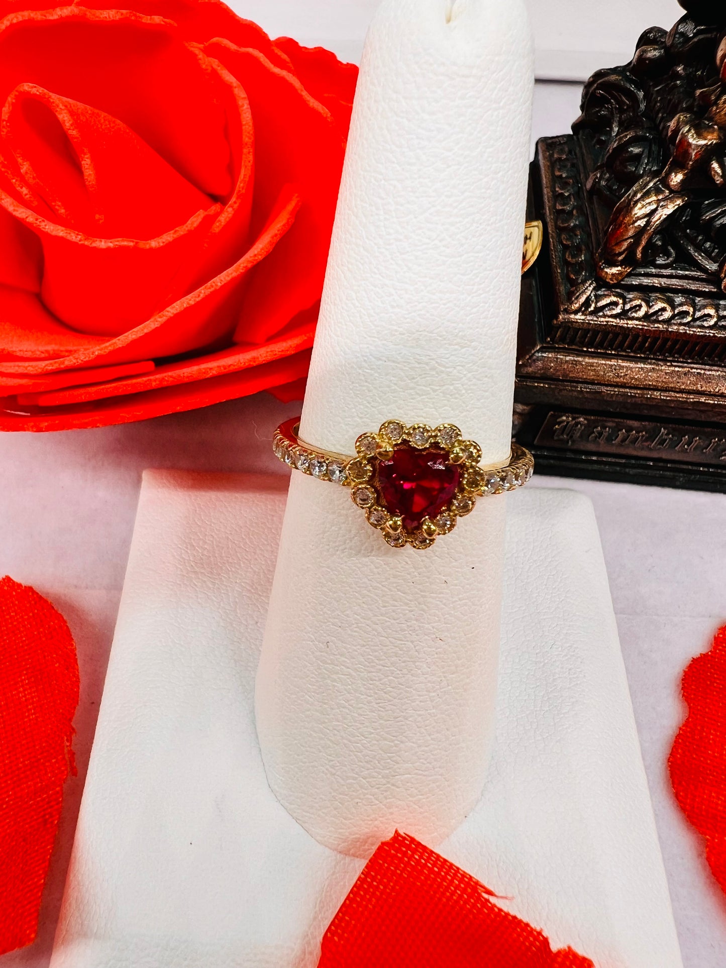 14K YG HEART Ring