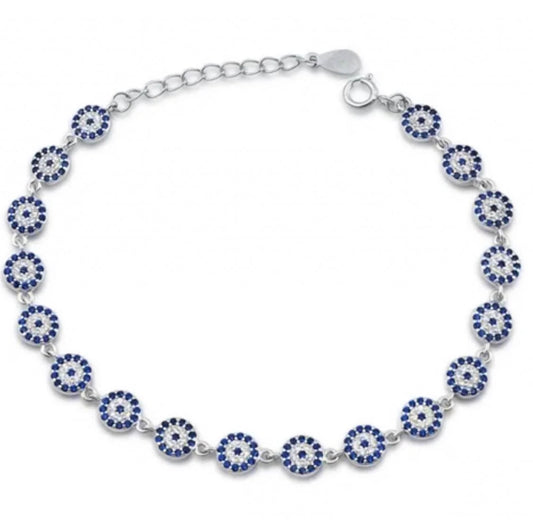 925 Sterling Silver Evil eye bracelet