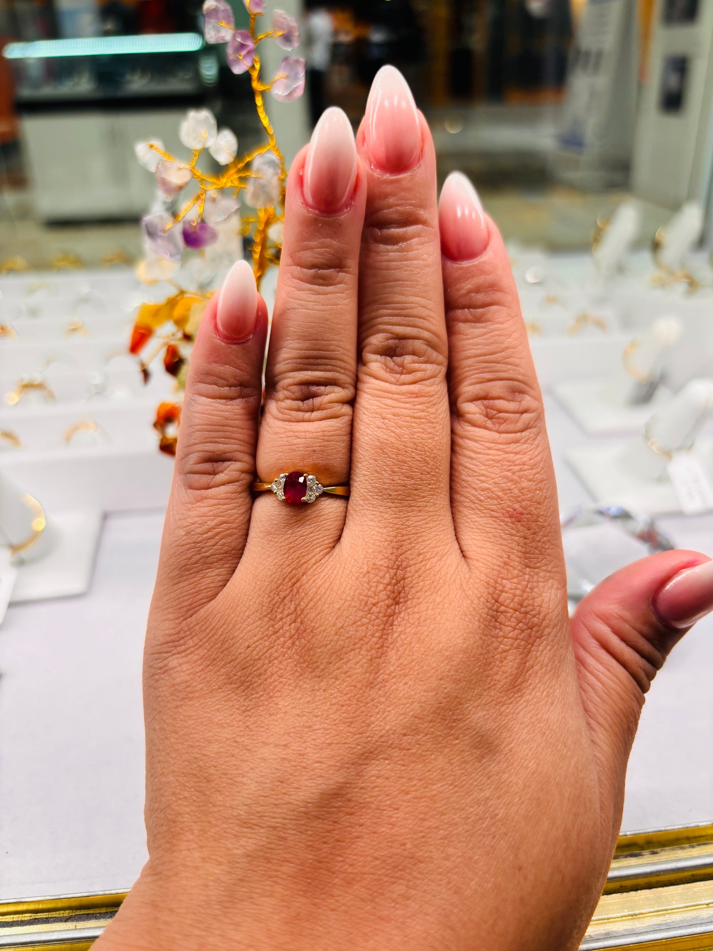 Ruby Diamond Ring 14K