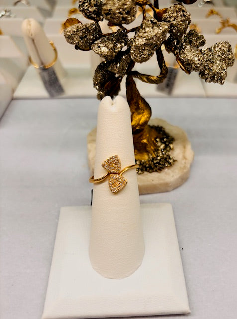 14K BYPASS DIAMOND RING