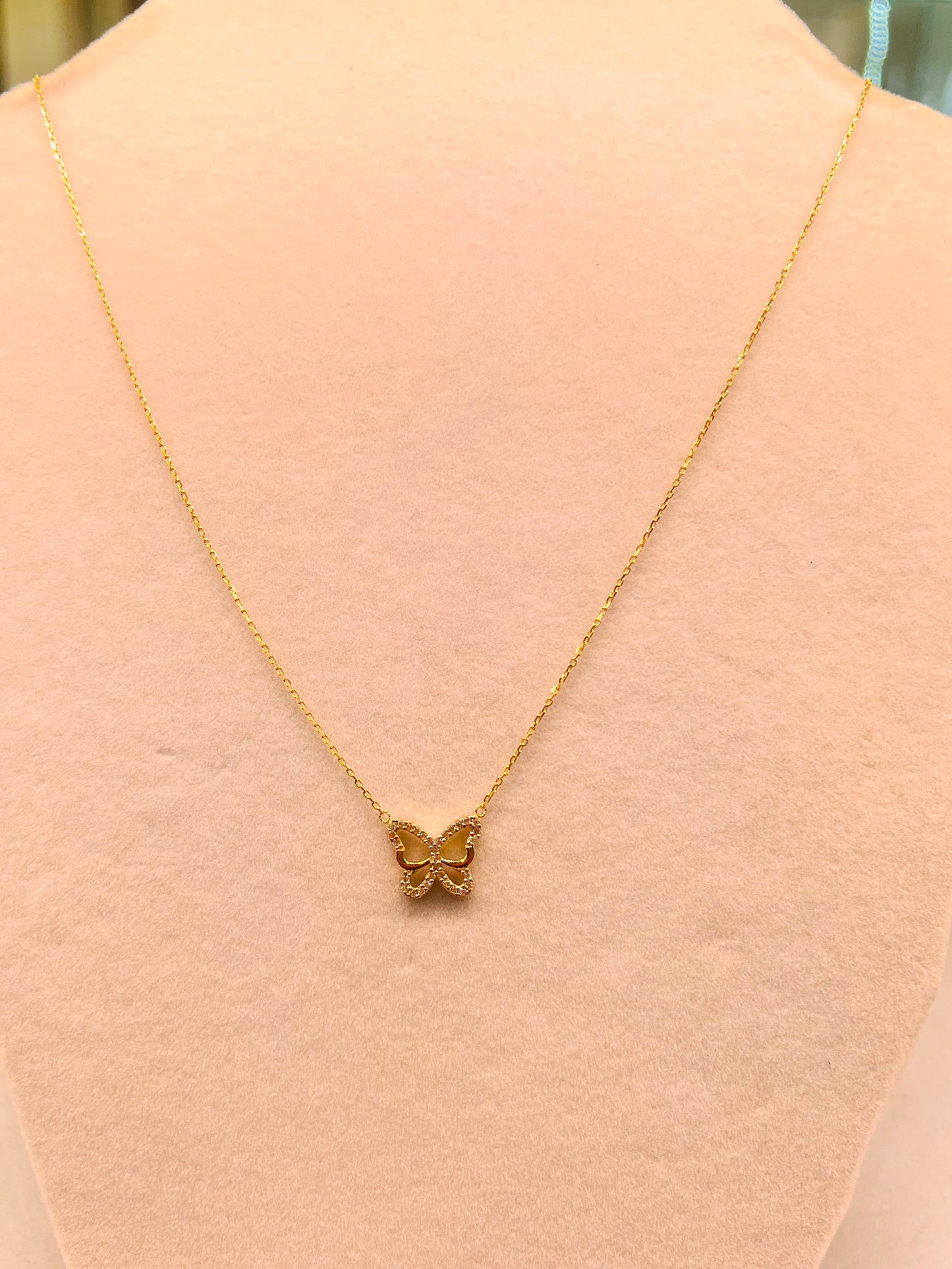 Butterfly Necklace 14K