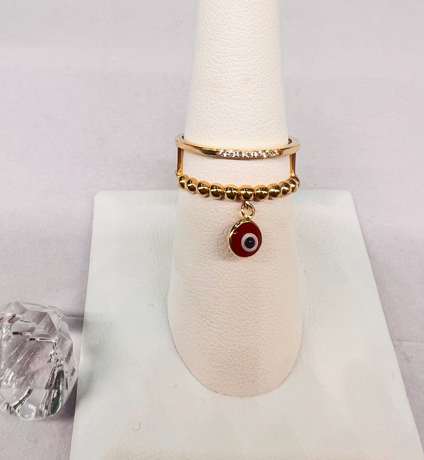 14K Evil Eye Ring