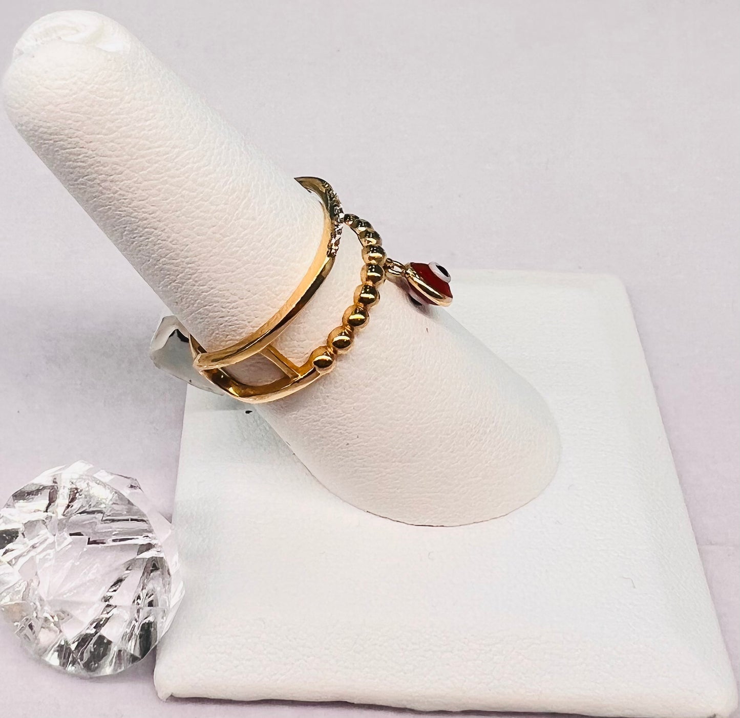 14K Evil Eye Ring