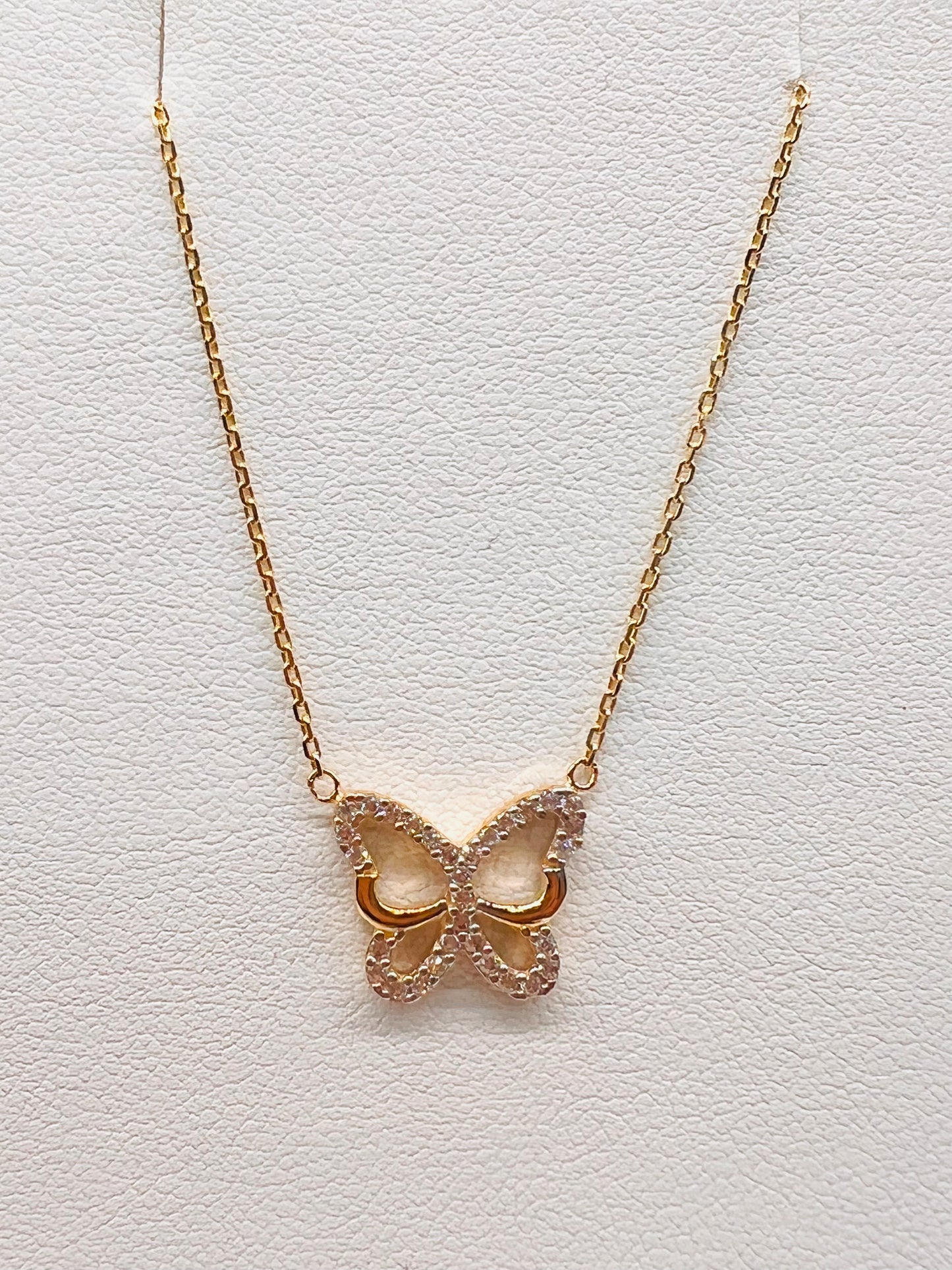 Butterfly Necklace 14K