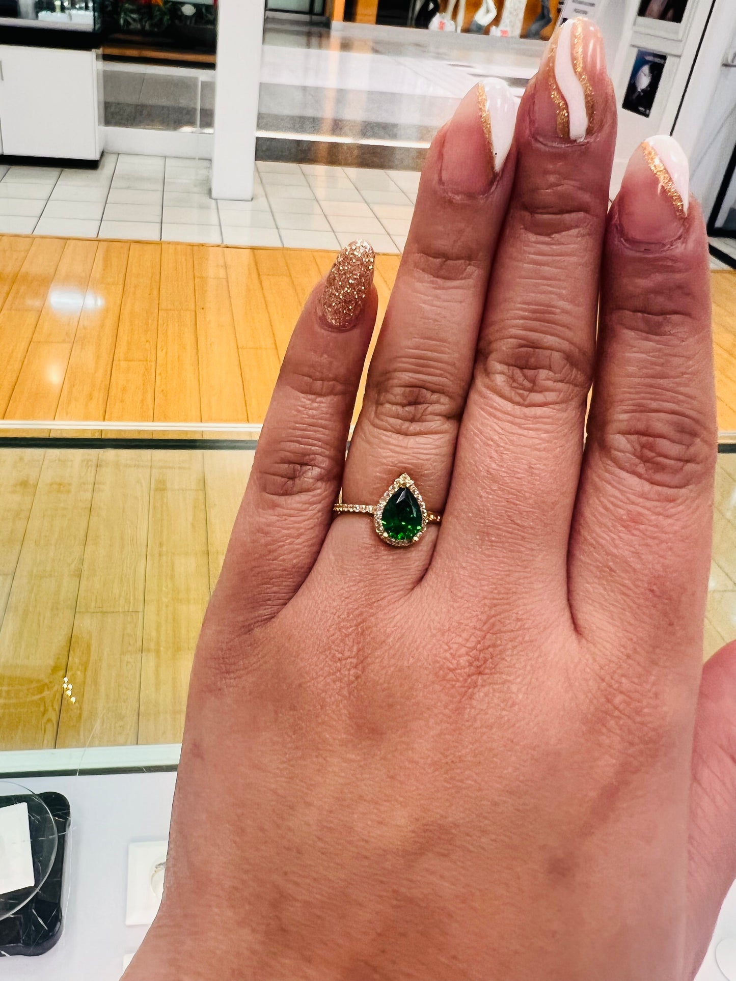 14k Syn. Emerald Ring