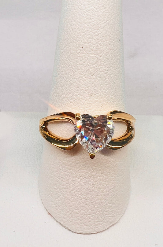 14K Heart Ring