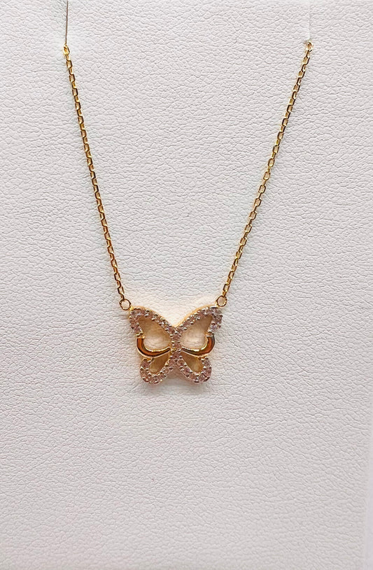 Butterfly Necklace 14K